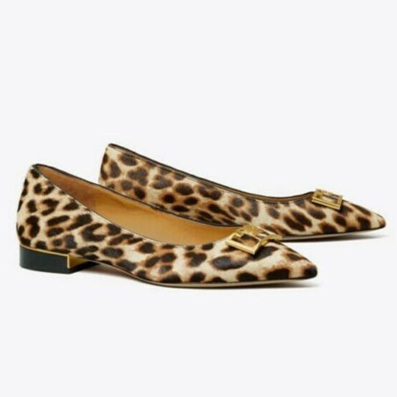 TORY BURCH  GIGI LEOPARD POINTED BALLET FLATS - Picture 4 of 16